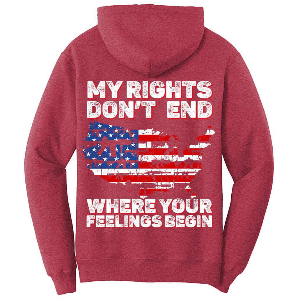 My Rights Don't End Where Your Feelings Begin Patriotic T-Shirt (O)