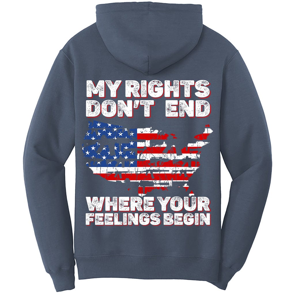 My Rights Don't End Where Your Feelings Begin Patriotic T-Shirt (O)