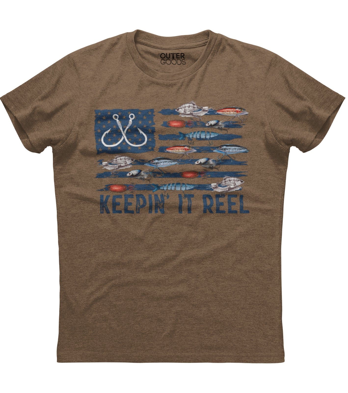 Keepin it Reel Patriotic Flag T-Shirt (O)