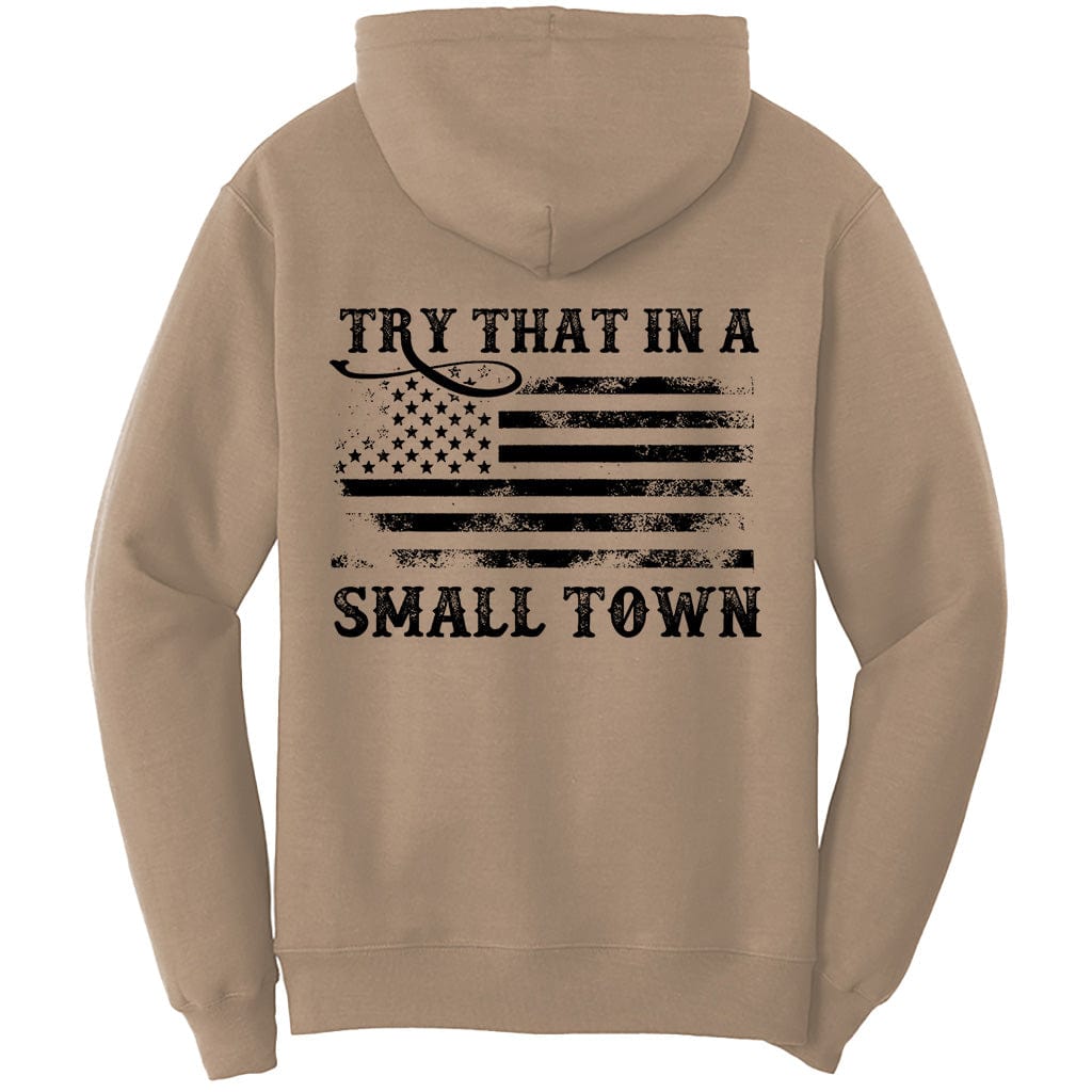 Try That in a Small Town Vintage Flag T-Shirt (O)