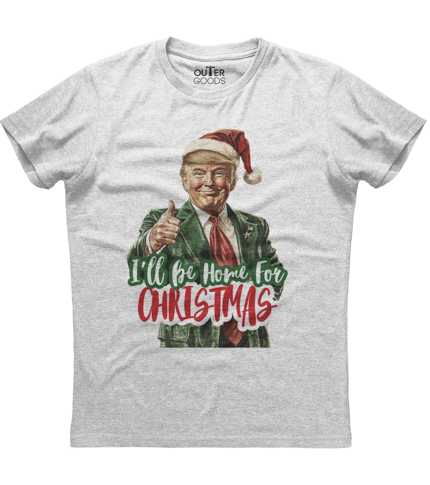 Trump I'll Be Home For Christmas Green T-Shirt (O)