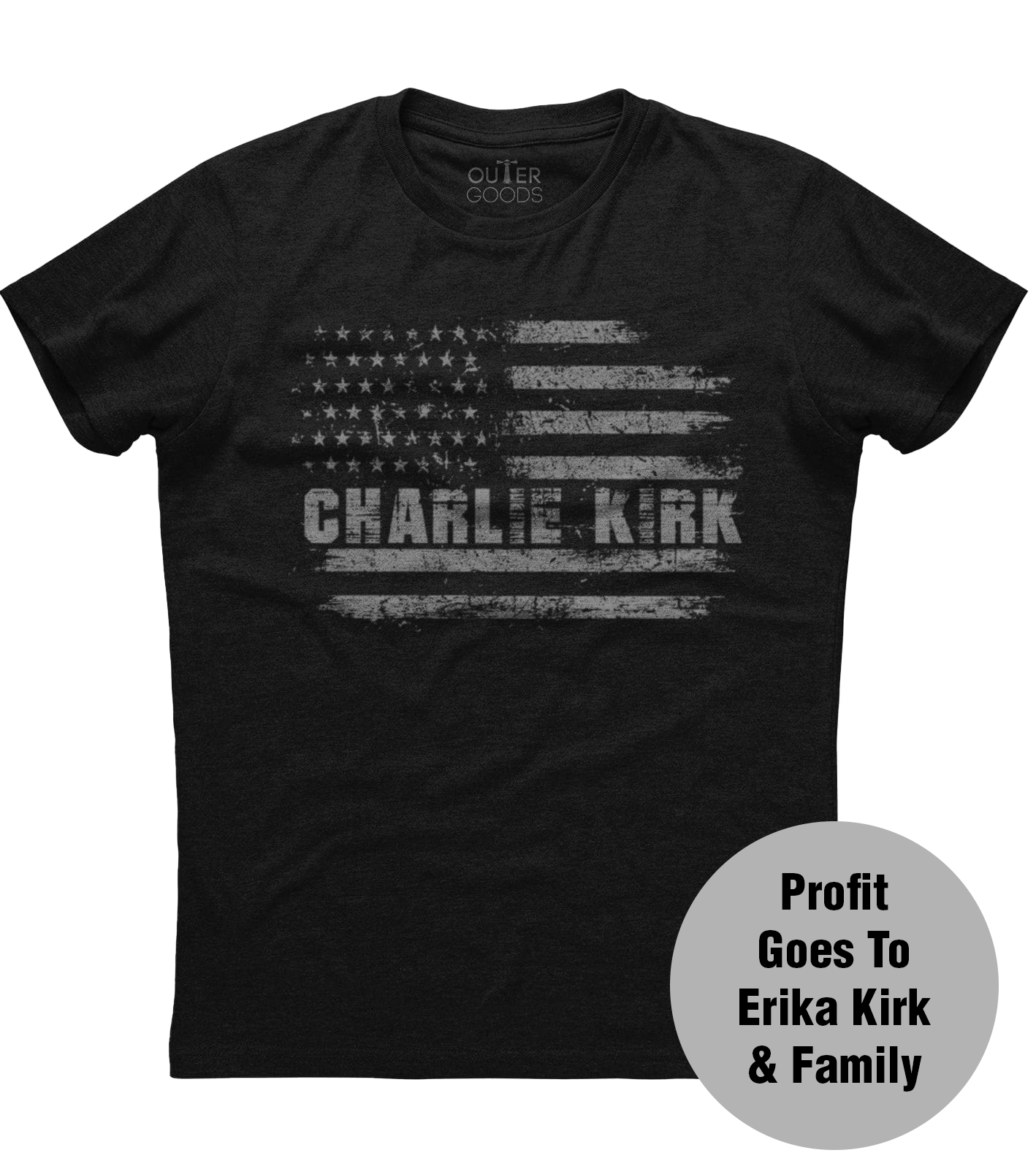 Charlie Kirk American Flag T-Shirt (O)