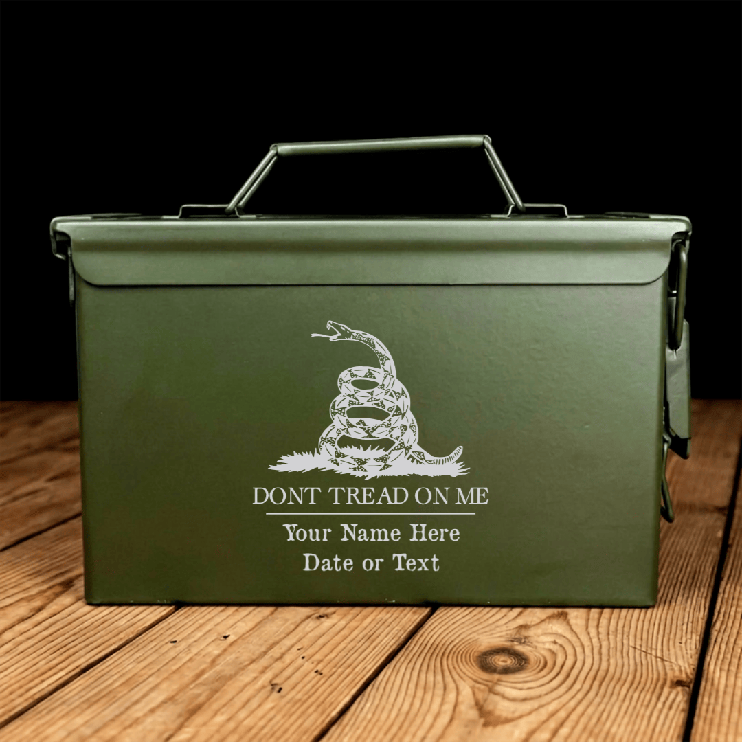 Don't Tread On Me Gadsden Flag Personalized Ammo Can (CN)