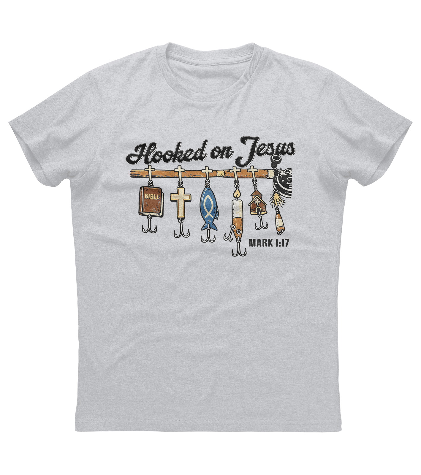Hooked on Jesus Fishing T-shirt (O)