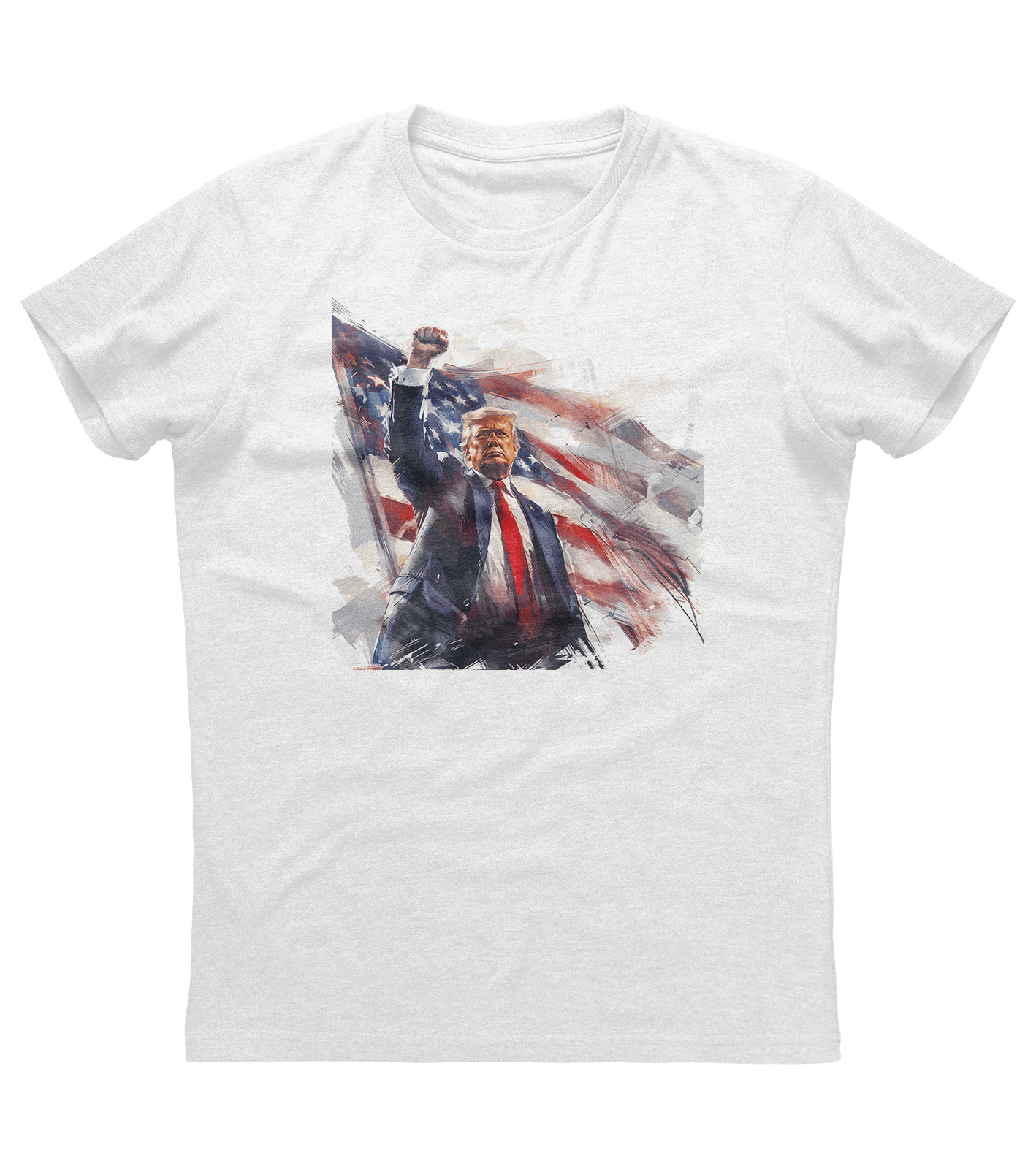 Donald Trump USA American Flag T-shirt (O)
