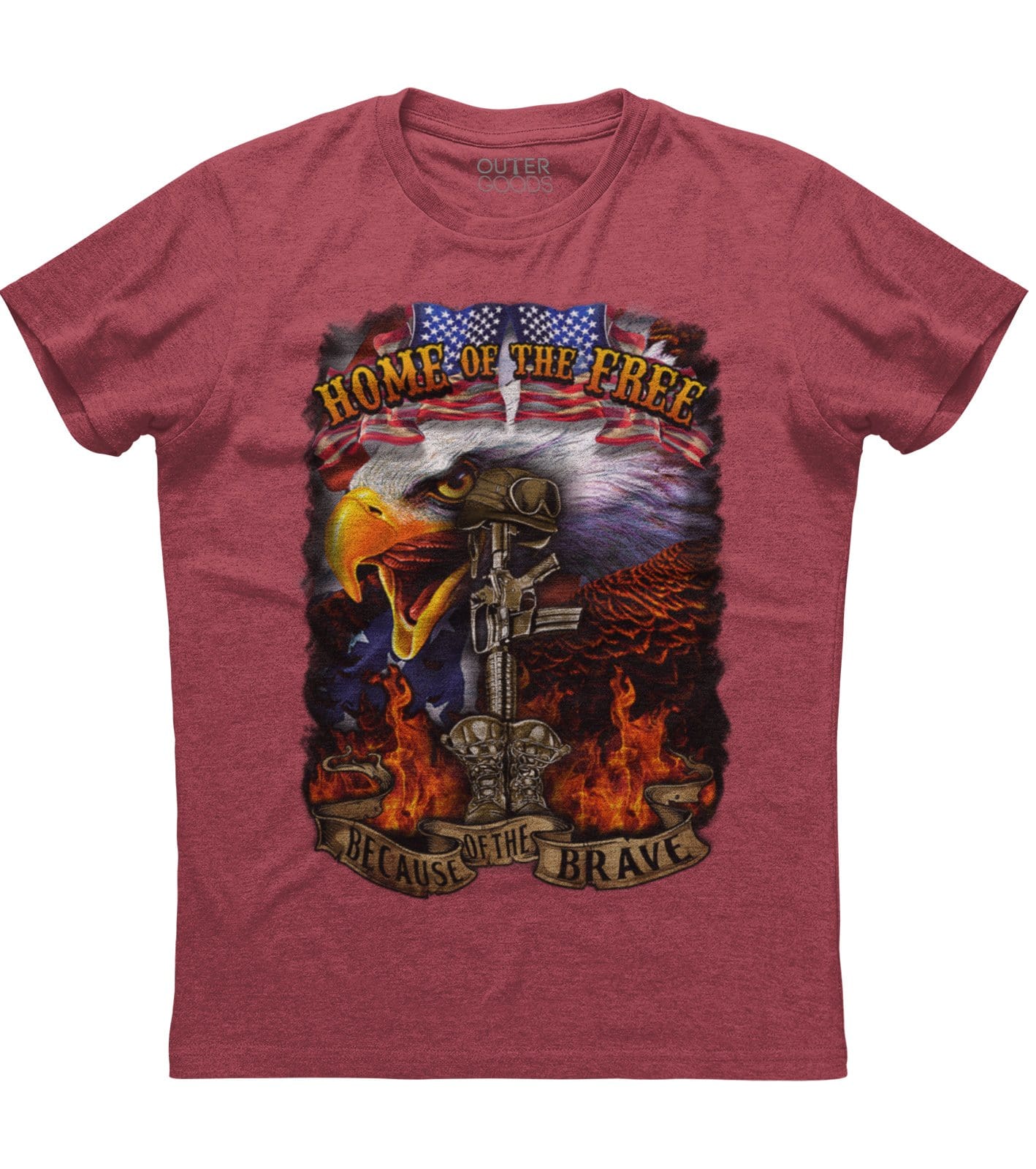 Home Of The Free Because Of The Brave Eagle T-shirt (O)