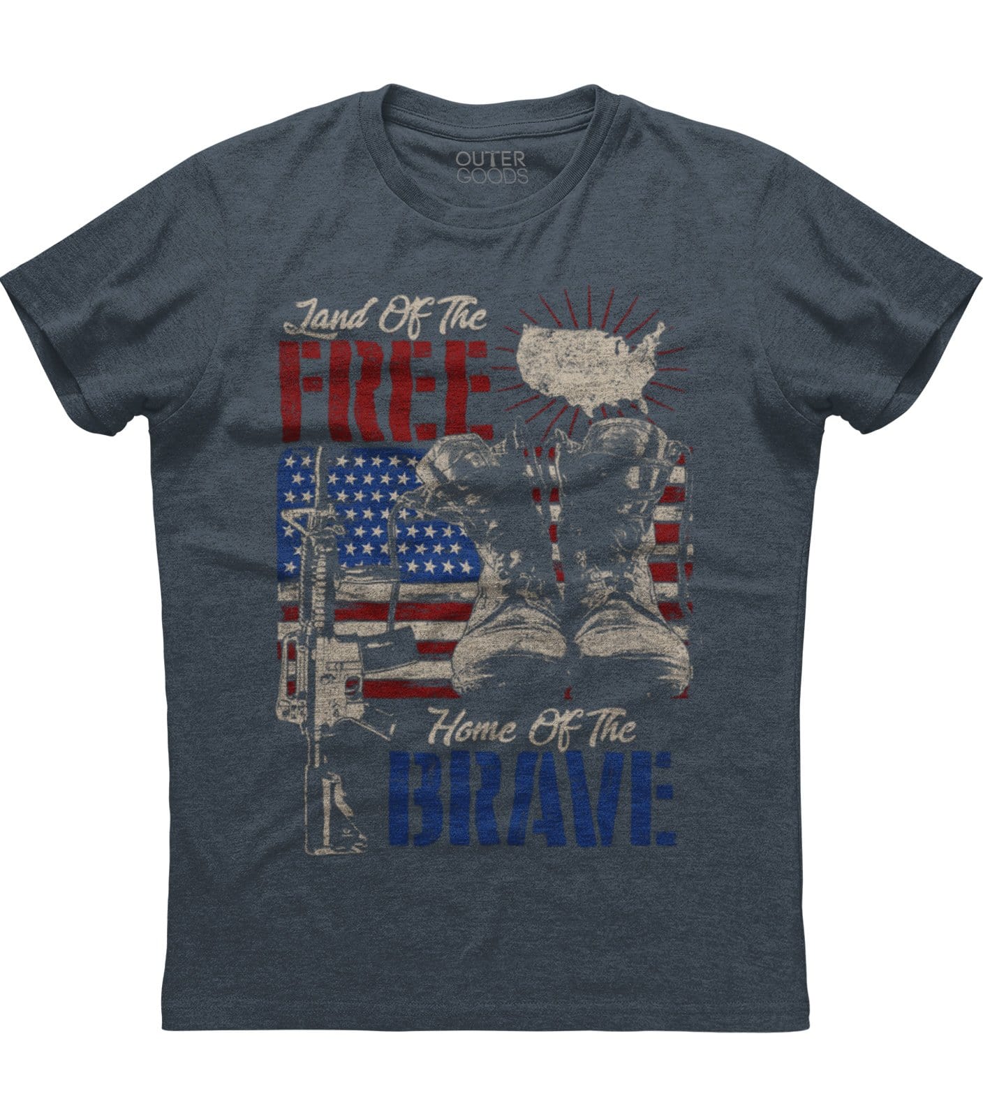 Home Of The Free Because Of The Brave Patriotic T-shirt (O)
