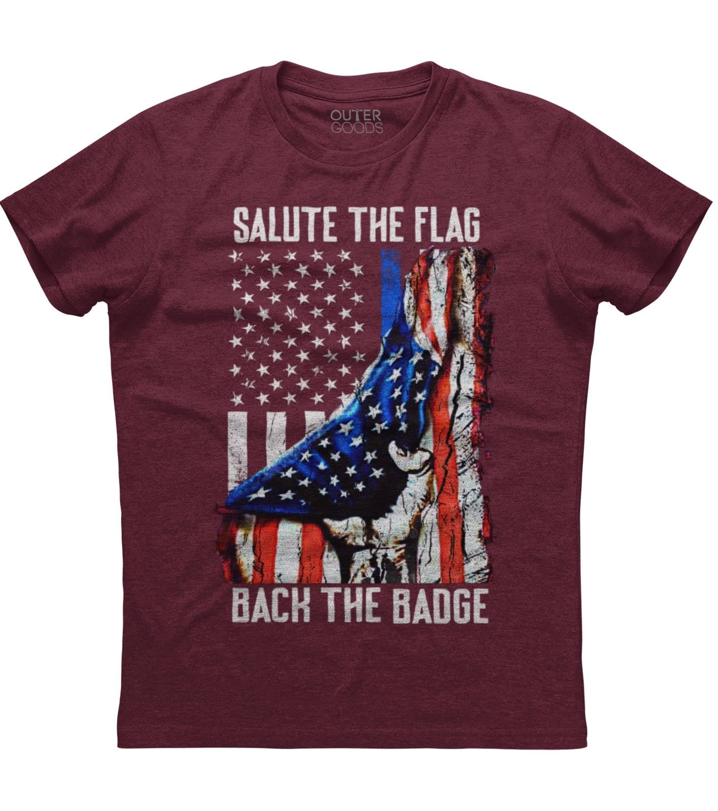 Salute The Flag Back The Badge T-Shirt (O)