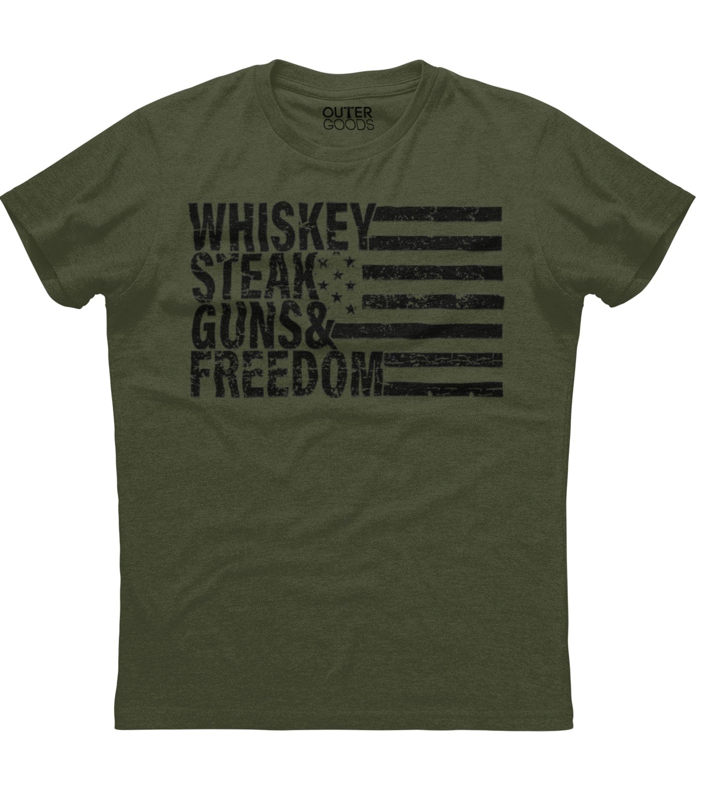 Whiskey Steak Guns & Freedom T-Shirt (O)