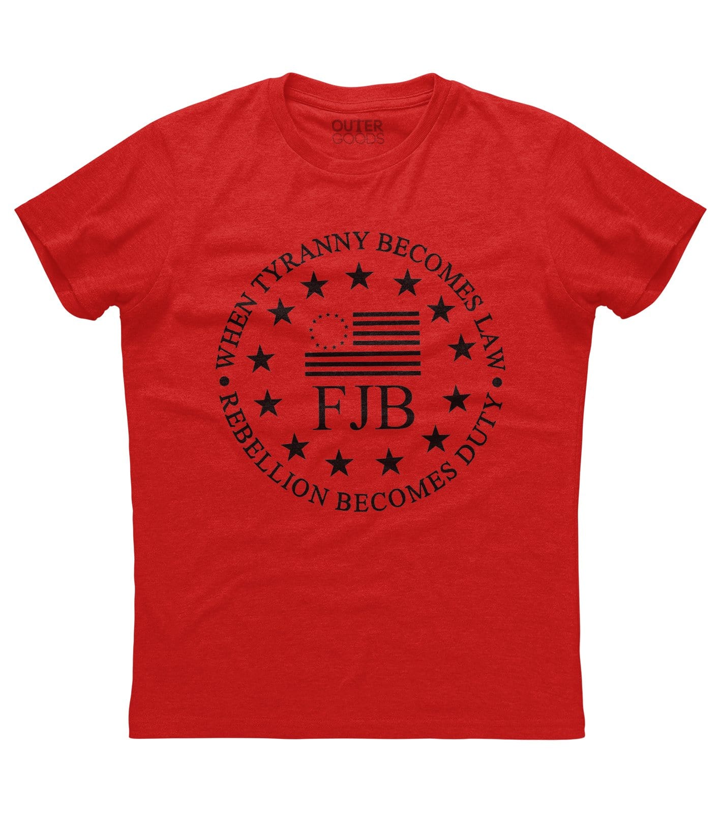 Betsy Ross Flag Rebellion Becomes Duty FJB T-shirt (O)