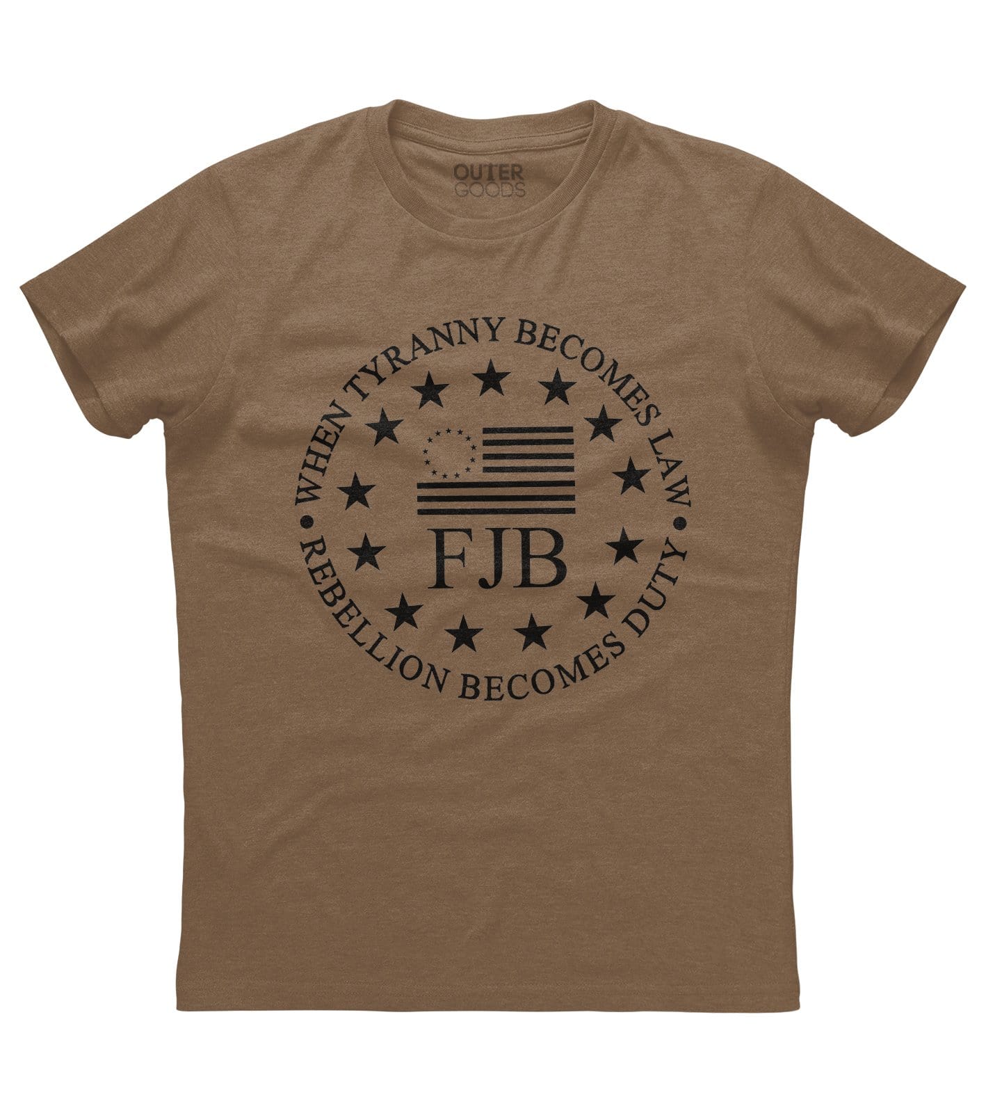 Betsy Ross Flag Rebellion Becomes Duty FJB T-shirt (O)