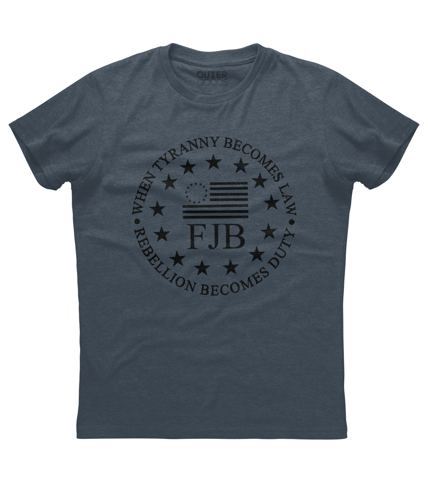 Betsy Ross Flag Rebellion Becomes Duty FJB T-shirt (O)