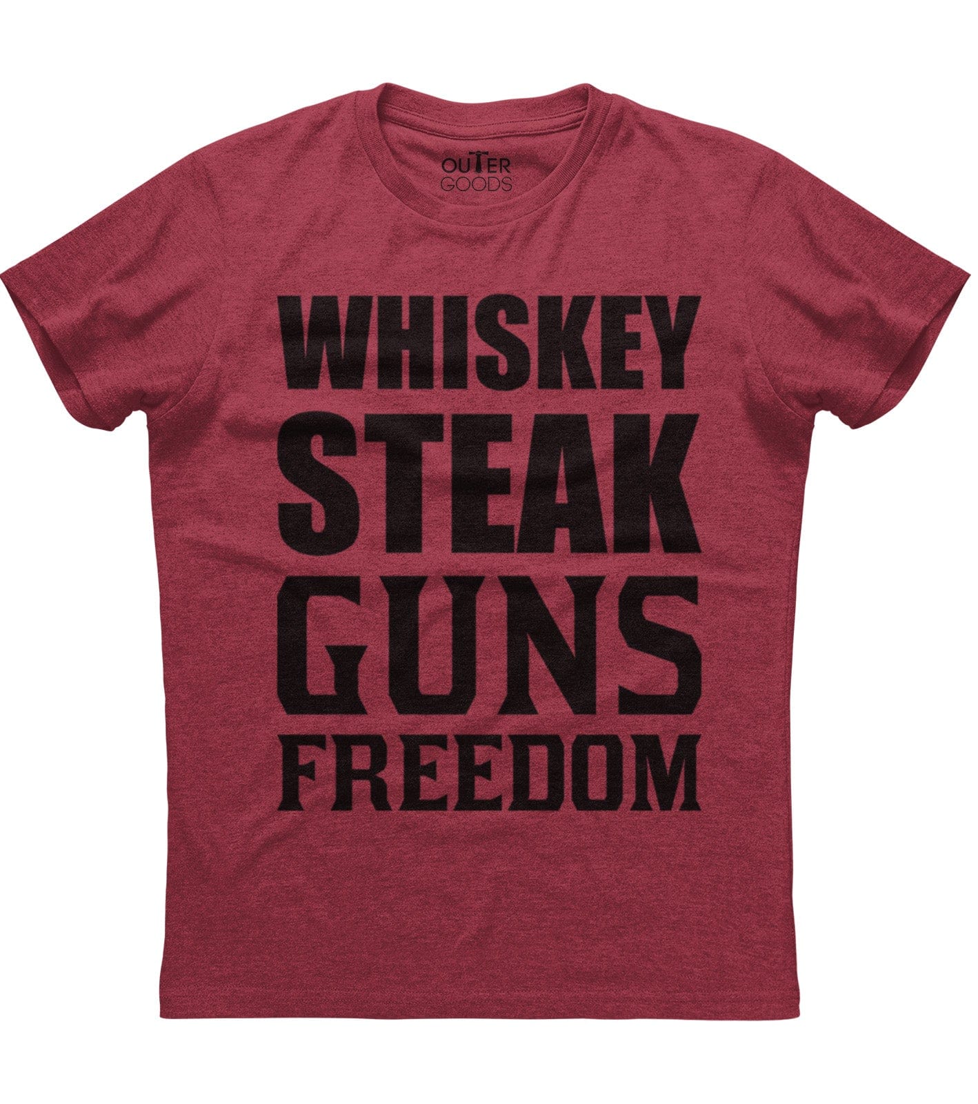 Whiskey Steak Guns Freedom T-Shirt (O)