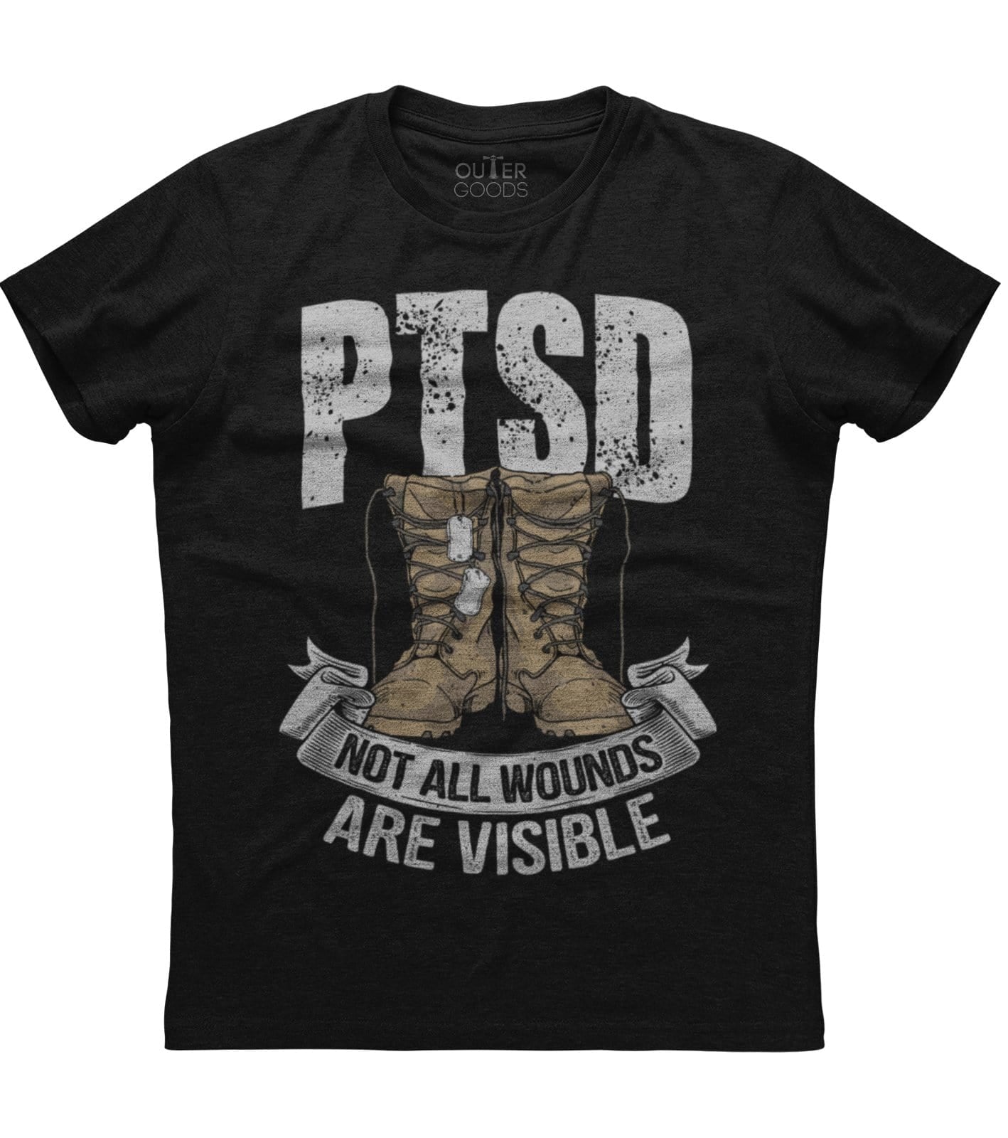 Not All Wounds Are Visible Veteran Shoes T-shirt (O)