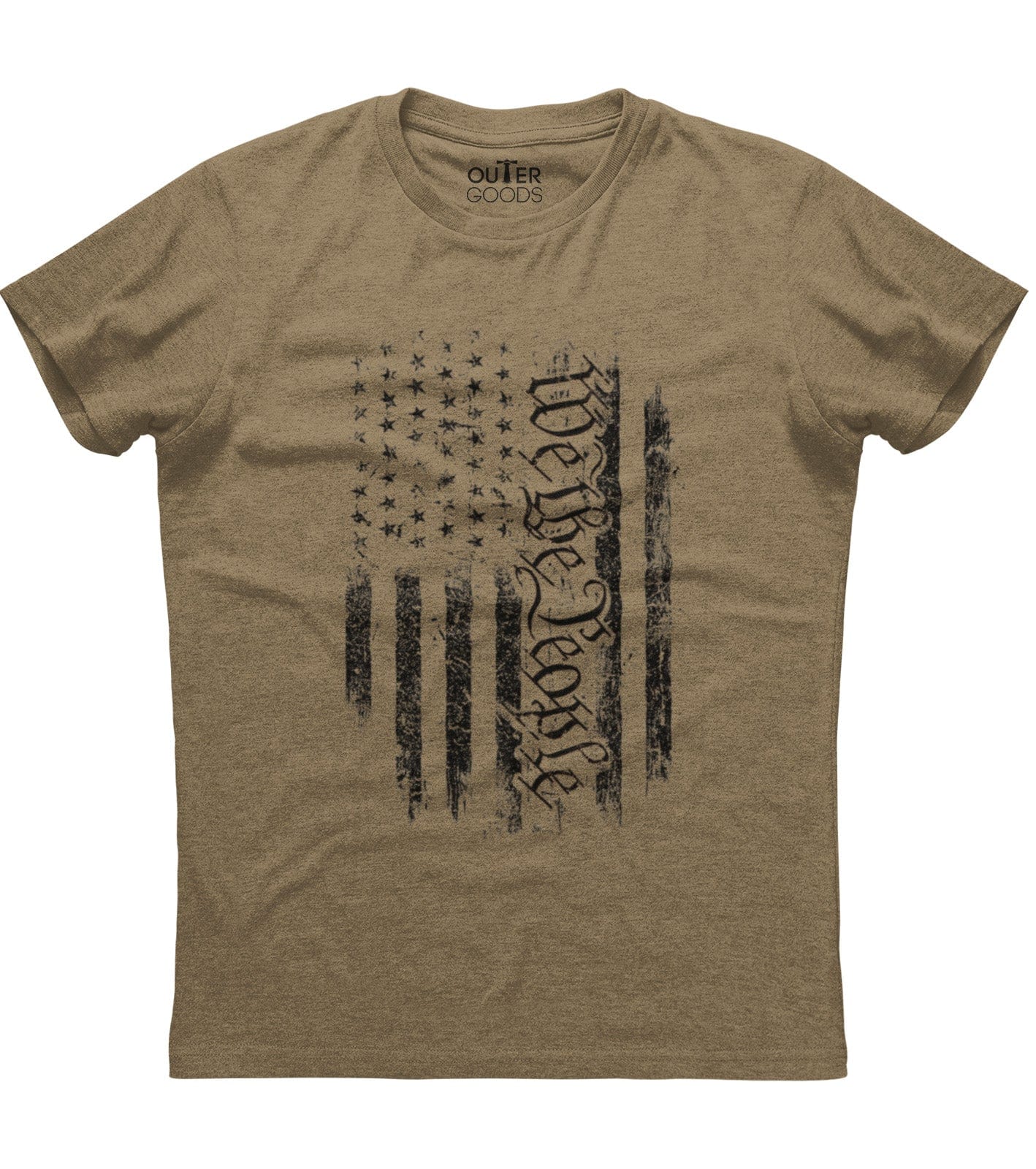 We The People USA Flag Patriotic Mens Heavy Weight T-Shirt (O)