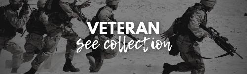 Veteran gear and apparel. See collection. Hats, shirts, tumblers.