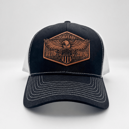 America 1776-2026 Leatherette Patch Hat (O)