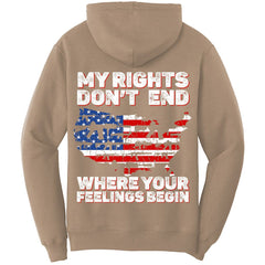 My Rights Don't End Where Your Feelings Begin Patriotic T-Shirt (O)