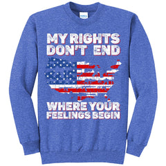 My Rights Don't End Where Your Feelings Begin Patriotic T-Shirt (O)
