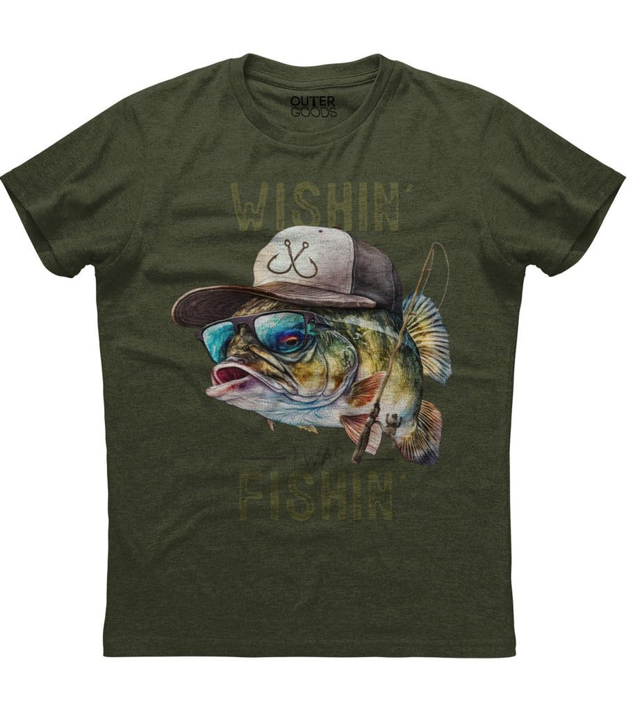 Wishin I Was Fishin T-Shirt (O)