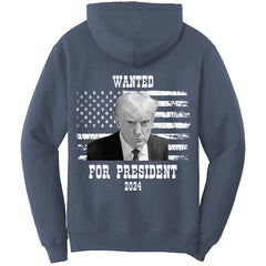 Wanted For President 2024 Trump Mug Shot T-Shirt (O)