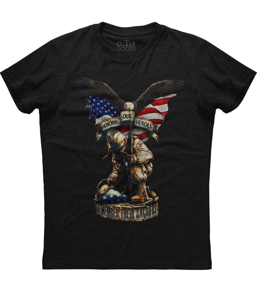 Honoring Our Heroes Remember Their Sacrifice Patriotic T-Shirt (O)