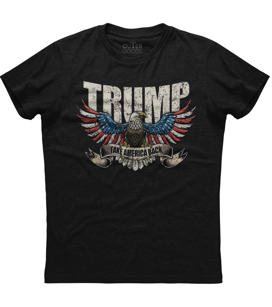 Trump Take America Back Eagle Flag T-Shirt (O)