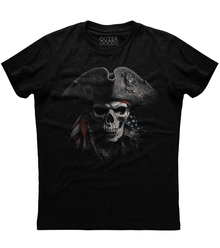 Jolly Roger Patriotic Skull T-Shirt (O)