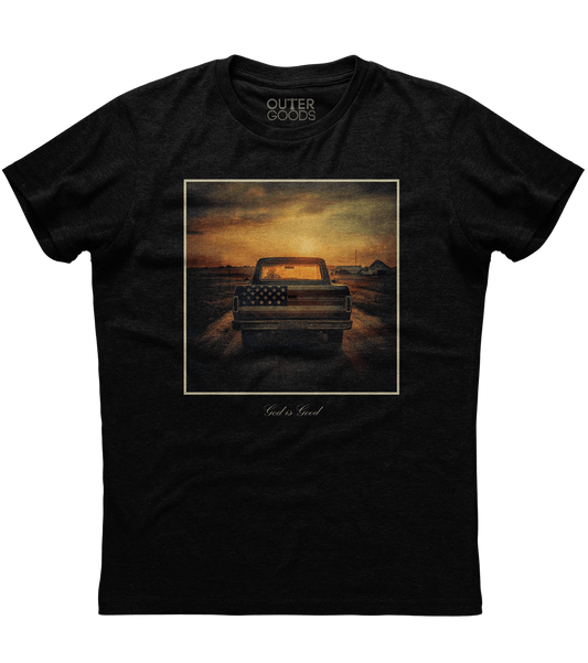God Is Good Vintage Sunset T-Shirt (O)