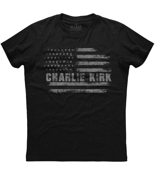 Charlie Kirk American Flag T-Shirt (O)