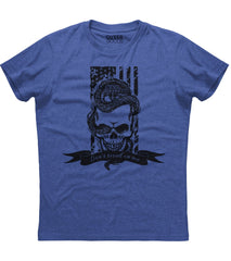 Don't Tread on Me Snake and Skull Patriotic T-Shirt (O)