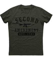 Second Amendment EST 1791 Gun T-Shirt (O)