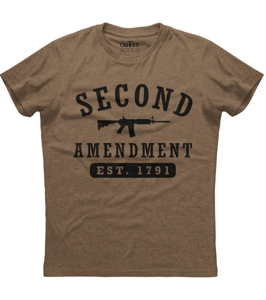 Second Amendment EST 1791 Gun T-Shirt (O)