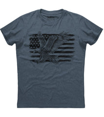 American Flag With Eagle Patriotic T-Shirt (O)