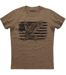 American Flag With Eagle Patriotic T-Shirt (O)