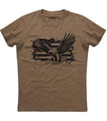 American Flag Eagle Grunge Patriotic T-Shirt (O)