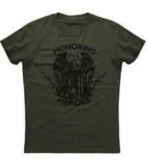 Honoring Our Heroes American Flag Eagle Patriotic T-Shirt (O)