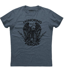 Honoring Our Heroes American Flag Eagle Patriotic T-Shirt (O)