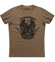 Honoring Our Heroes American Flag Eagle Patriotic T-Shirt (O)