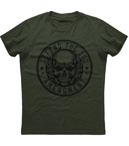 Defend The Second Amendment Skull Logo T-Shirt (O)