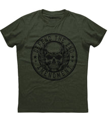 Defend The Second Amendment Skull Logo T-Shirt (O)