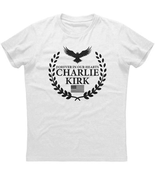 Forever In Our Hearts Charlie Kirk T-Shirt (O)