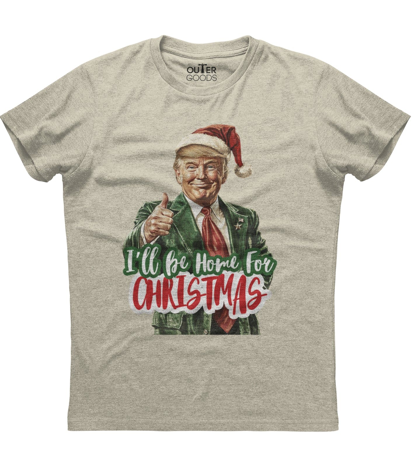 Trump I'll Be Home For Christmas Green T-Shirt (O)