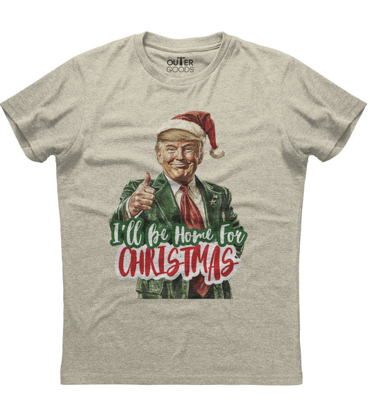 Trump I'll Be Home For Christmas Green T-Shirt (O)