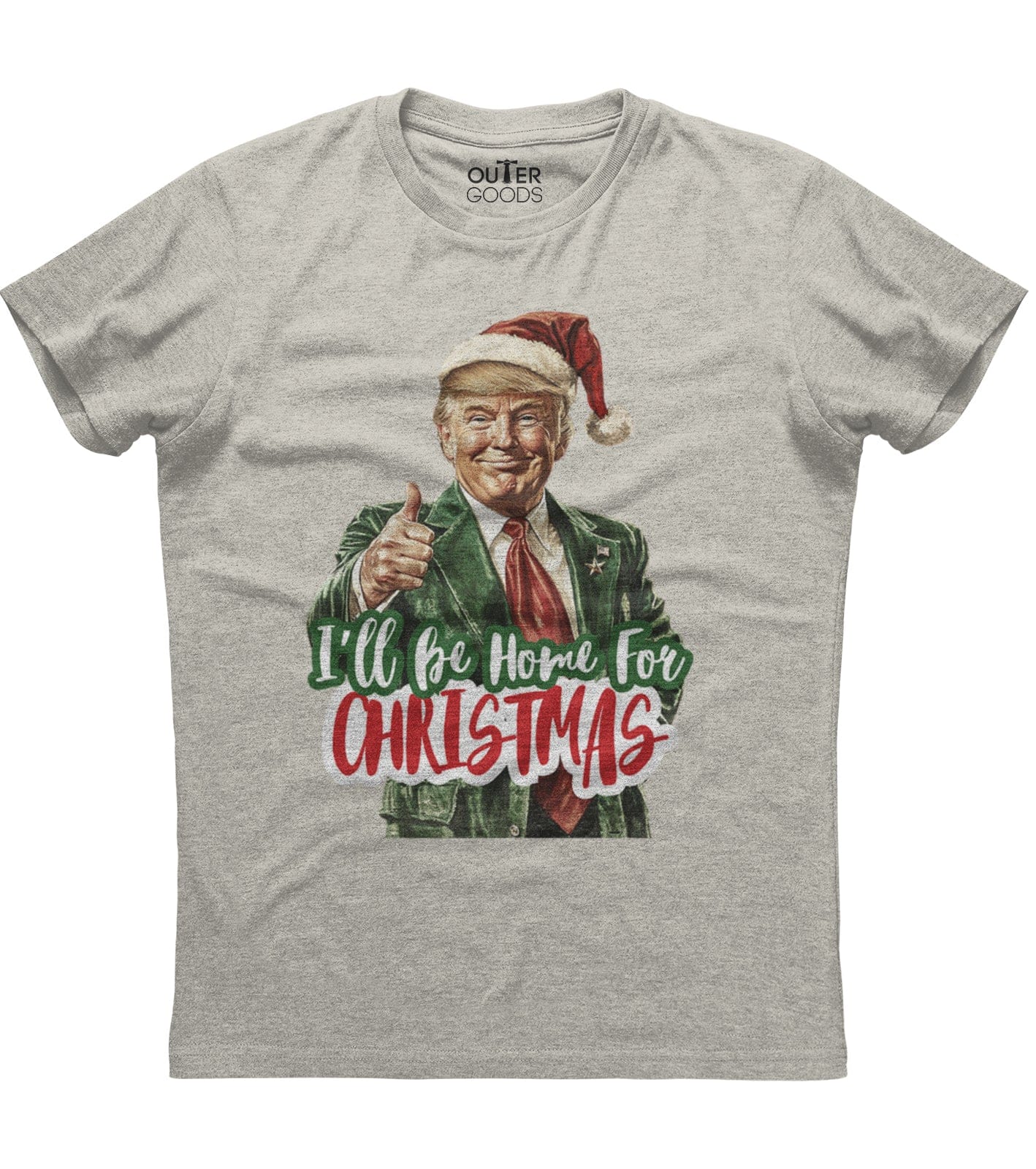 Trump I'll Be Home For Christmas Green T-Shirt (O)