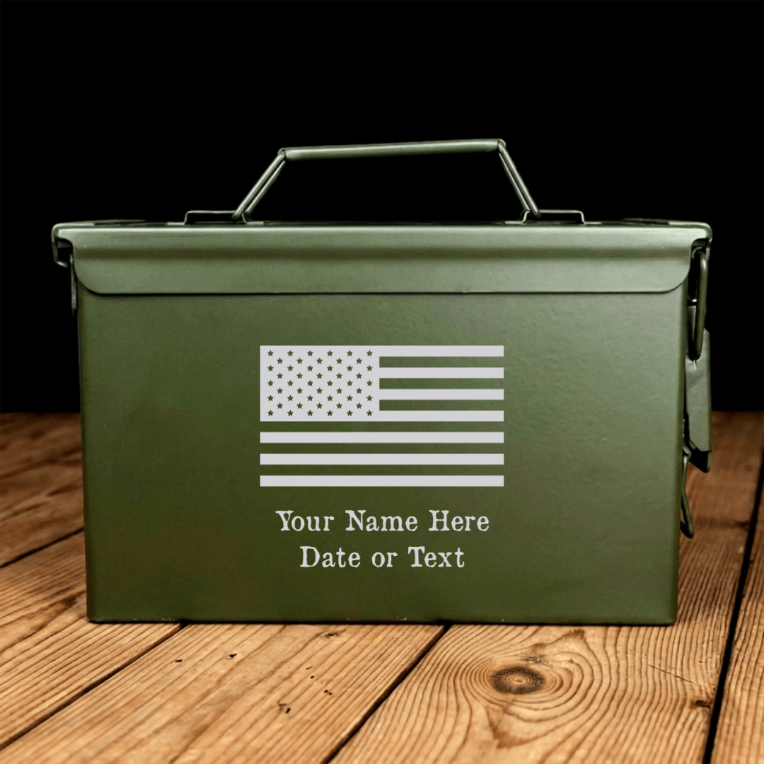 American Flag Personalized Ammo Can (CN)
