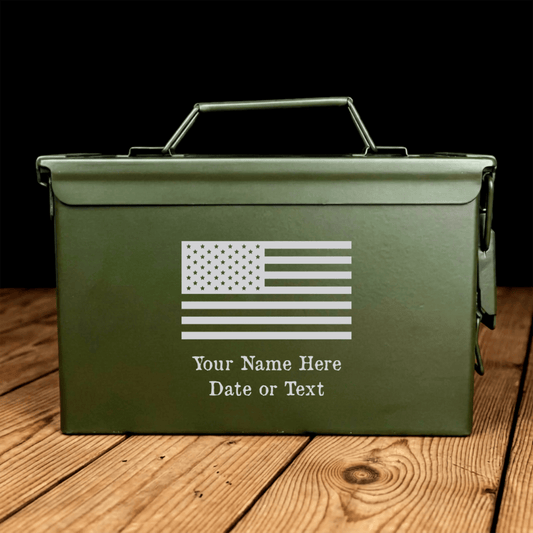 American Flag Personalized Ammo Can (CN)