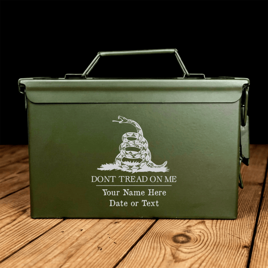 Don't Tread On Me Gadsden Flag Personalized Ammo Can (CN)