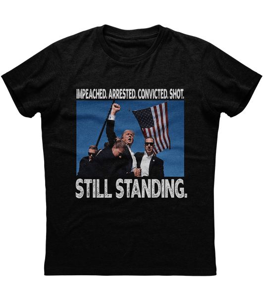 Impeached Arrested Convicted Short Trump T-Shirt (O)
