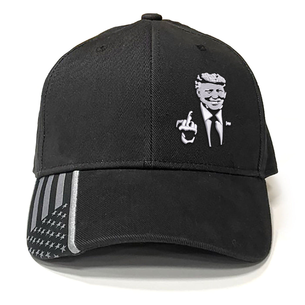Donald Trump Fingers Up American Flag Kryptek Hat (O)